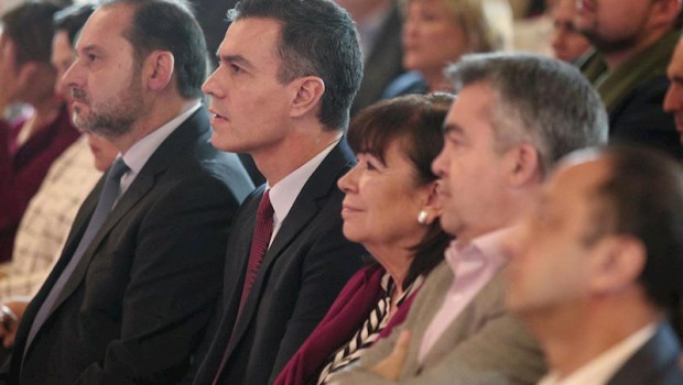ep el ministro de fomento jose luis abalos 1i el presidente del gobierno pedro sanchez 2i y la
