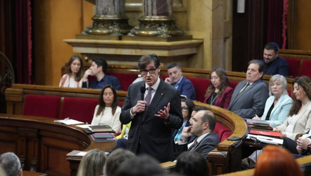 ep el president de la generalitat de catalunya salvador illa durante un pleno en el parlament de