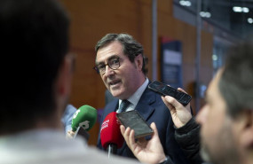 ep el presidente de la ceoe antonio garamendi durante la presentacion del foro restaurant trends