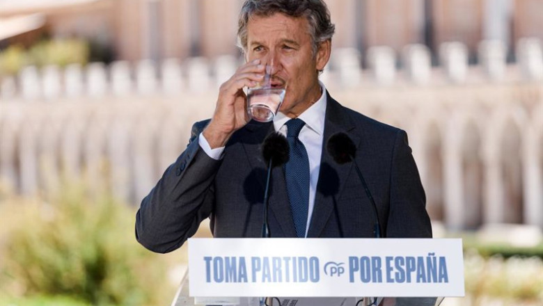 ep el presidente del partido popular alberto nunez feijoo este lunes en rueda de prensa desde