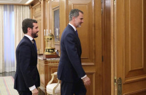 ep el rey felipe vi recibe en audiencia al presidente del pp pablo casado dentro de la ronda de