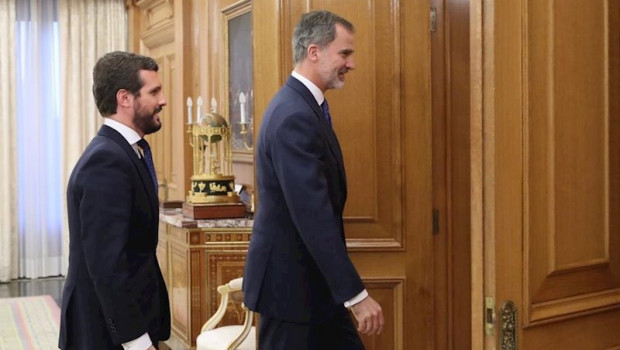 ep el rey felipe vi recibe en audiencia al presidente del pp pablo casado dentro de la ronda de
