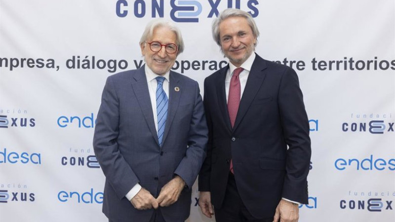 Josep Sánchez Llibre, presidente de Foment del Treball, y Manuel Broseta, presidente de Fundación Conexus. | FUNDACIÓN CONEXUS ep josep sanchez llibre presidente de foment del treball y manuel broseta presidente de fundacion