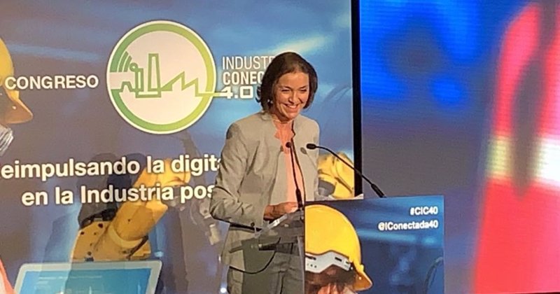 La ministra de Industria, Comercio y Turismo, Reyes Maroto, inaugura el IV Congreso de la Industria 4.0 este miércoles 13 de septiembre en Madrid. | MINISTERIO INDUSTRIA ep la ministra de industria comercio y turismo reyes maroto inaugura el iv congreso de la industria