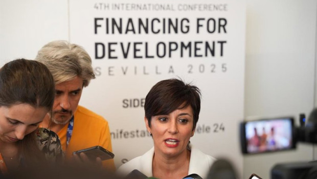 ep la ministra de vivienda y agenda urbana isabel rodriguez atiende a los medios tras clausurar el