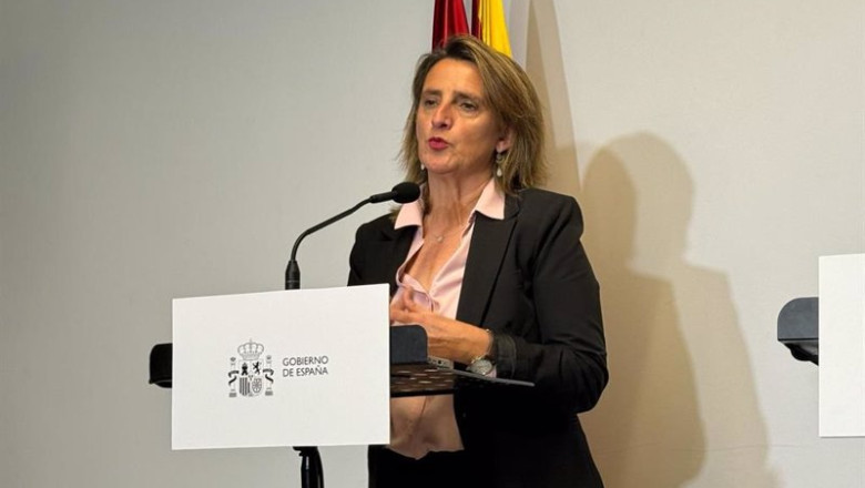 La vicepresidenta tercera del Gobierno y ministra para la Transición Ecológica y el Reto Demográfico, Teresa Ribera, este jueves en Amposta (Tarragona) | EUROPA PRESS ep la vicepresidenta tercera del gobierno y ministra para la transicion ecologica y el reto 20240318121603