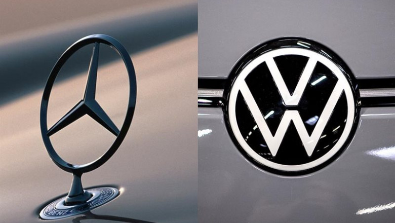 Logos de Mercedes-Benz (Daimler) y de Volkswagen. | DAIMLER Y VOLKSWAGEN ep logos de mercedes-benz daimler y de volkswagen