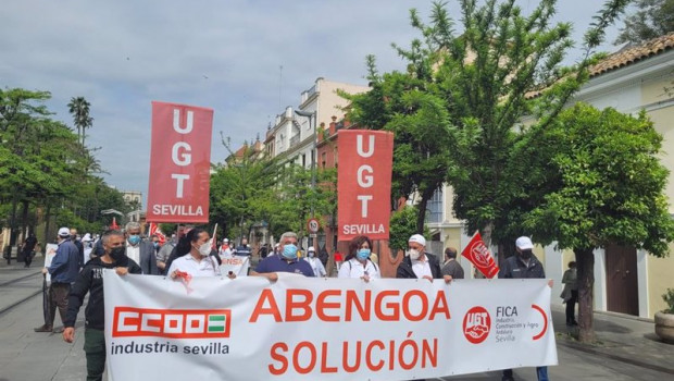 ep manifestacion en sevilla de trabajadores de abengoa