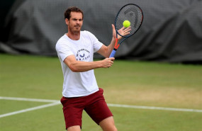 ep 09 july 2019 england london british tennsi player andy murray in action duringpractice session on day eight of the 2019 wimbledon grand slam tennis tournament at the all england lawn tennis and croquet club photo mike egertonpa wiredpa