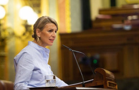 ep archivo   la ministra de trabajo y economia social yolanda diaz en la tribuna del pleno del