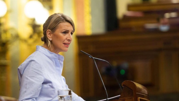ep archivo   la ministra de trabajo y economia social yolanda diaz en la tribuna del pleno del