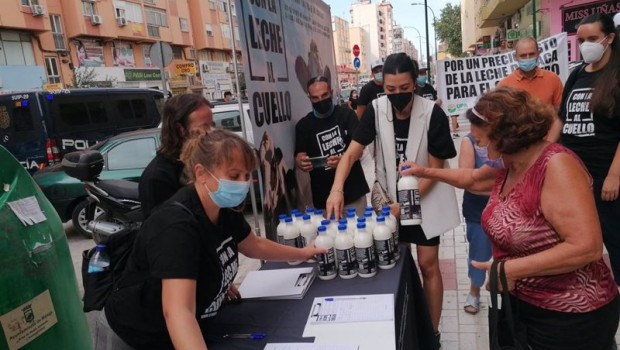 ep concentracion en malaga del sector lechero