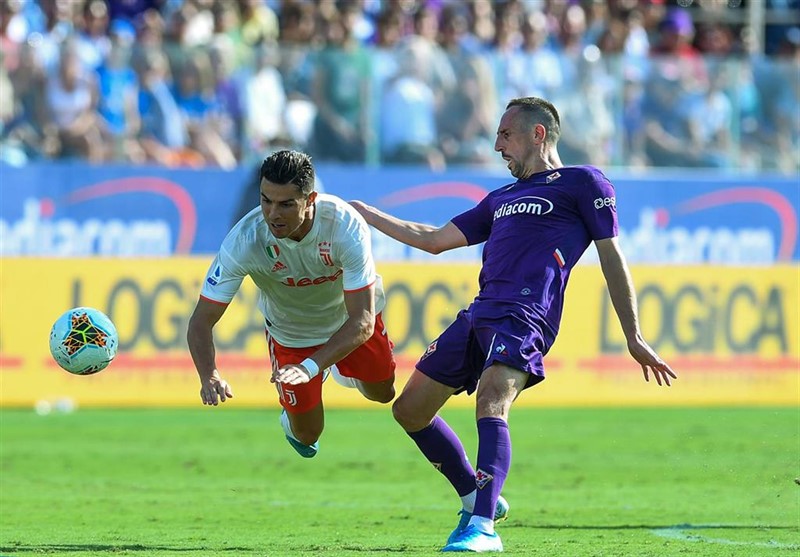 ep cristiano ronaldo y ribery en un fiorentina - juventus