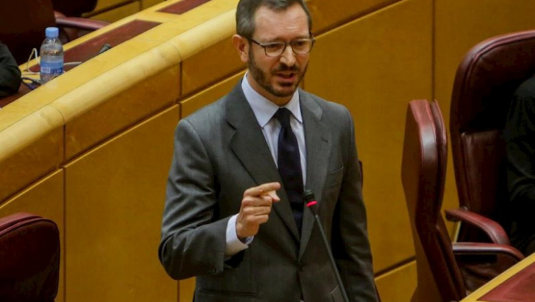 El portavoz del PP en el Senado, Javier Maroto, durante una sesión de control al Gobierno. | Ricardo Rubio - Europa Press ep el portavoz del pp en el senado javier maroto durante una sesion de control al gobierno
