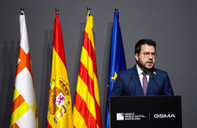 ep el presidente de la generalitat de cataluna pere aragones interviene durante la cena oficial del
