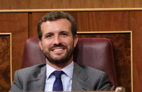 ep el presidente del pp pablo casado durante el pleno extraordinario en el congreso para tratar la