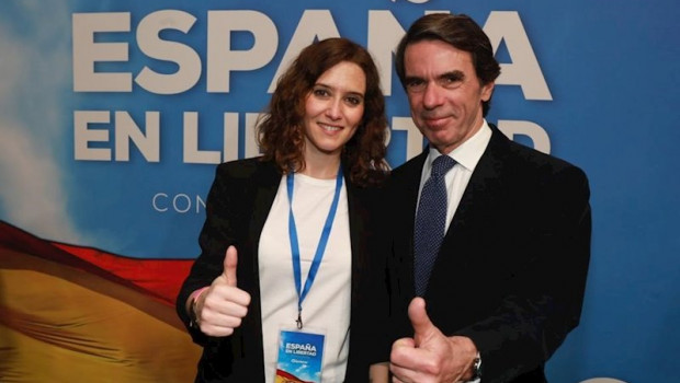 ep isabel diaz ayuso y jose maria aznar en la convencion nacional pp