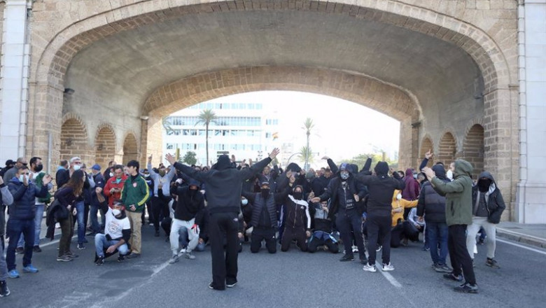 La huelga del metal de Cádiz, a 18 de noviembre del 2021 en Cádiz (Andalucía). | Nacho Frade - Europa Press ep la huelga del metal de cadiz a 18 de noviembre del 2021 en cadiz andalucia