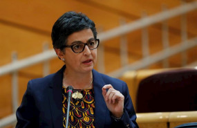 ep la ministra de asuntos exteriores arancha gonzalez laya durante su intervencion en la primera