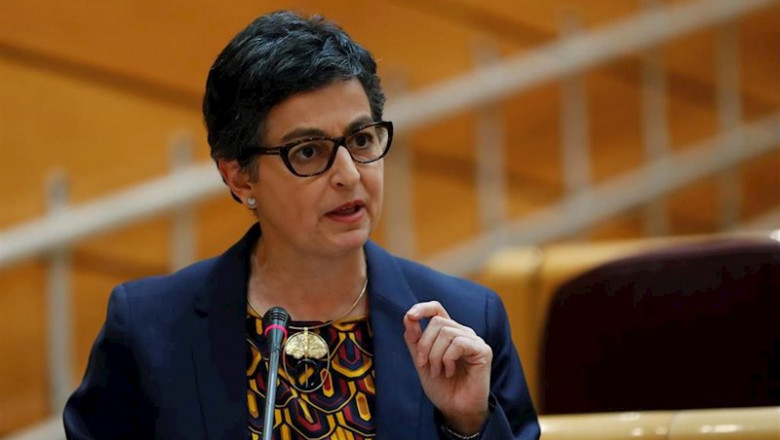 ep la ministra de asuntos exteriores arancha gonzalez laya durante su intervencion en la primera ep la ministra de asuntos exteriores arancha gonzalez laya durante su intervencion en la primera