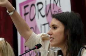 ep la ministra de igualdad irene montero intervenir en el acto la alianza feminista organizado por