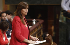 ep la portavozjunts per cataluna jxcat encongreso laura borras durantediscurso previola segunda votacionla investiduracandidato socialistala presidenciagobierno