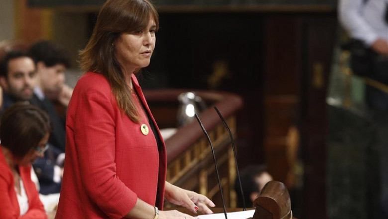 La portavoz de Junts per Cataluña (JxCat) en el Congreso, Laura Borrás, durante su discurso previo a la segunda votación para la investidura del candidato socialista a la Presidencia del Gobierno. | Eduardo Parra - Europa Press ep la portavozjunts per cataluna jxcat encongreso laura borras durantediscurso previola segunda votacionla investiduracandidato socialistala presidenciagobierno