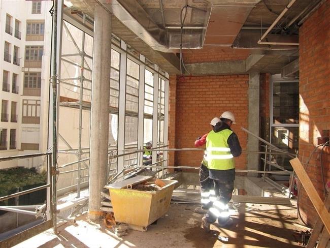 ep obreros obras trabajos viviendas edificio albanil cemento