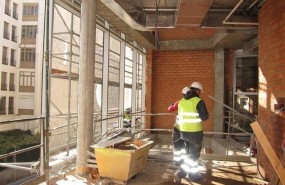 ep obreros obras trabajos viviendas edificio albanil cemento