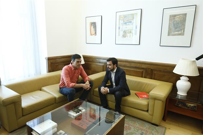 Pedro Sánchez y Alberto Garzón se reúnen en el Congreso | EUROPA PRESS ep pedro sanchezalberto garzonreunencongreso