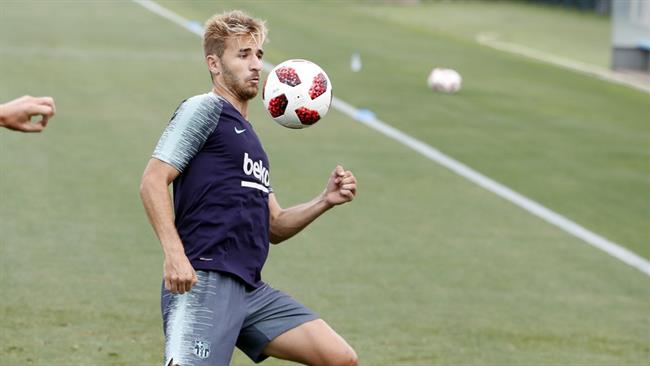 Sergi Samper en un entrenamiento del Barcelona | MIGUEL RUIZ / FCB ep sergi samperun entrenamientobarcelona
