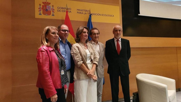 ep teresa ribera durante un acto organizado por el miteco para debatir sobre le informe del grupo