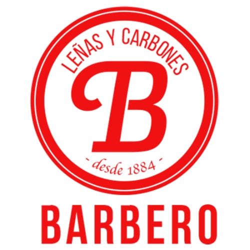 logo lenas carbones barbero fondo blaco