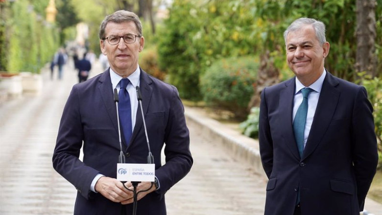 ep alberto nunez feijoo i y jose luis sanz este martes en sevilla ep alberto nunez feijoo i y jose luis sanz este martes en sevilla