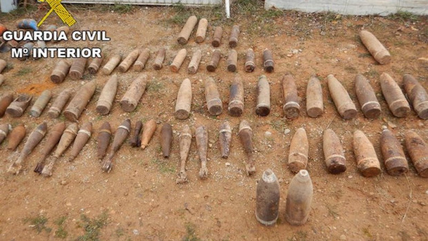 ep desactivados 161 artefactos explosivos de la guerra civil localizados en una finca privada de