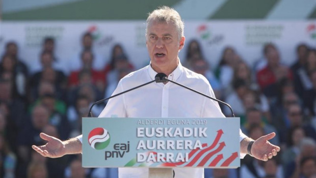 ep el lehendakari inigo urkullu interviene durante el acto politico del alderdi eguna del pnv en
