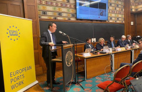 ep el presidente de puertos del estado gustavo santana en la presentacion del informe