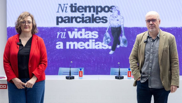 ep el secretario general de ccoo unai sordo y la secretaria confederal de mujeres e igualdad