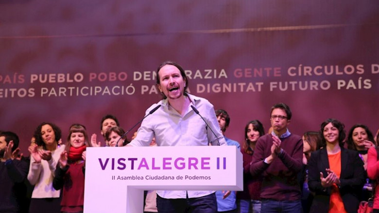 El secretario general de Podemos, Pablo Iglesias, durante el Congreso de Vistalegre II en 2017 | EUROPA PRESS - Archivo ep el secretario general de podemos pablo iglesias durante el congreso de vistalegre ii en 2017