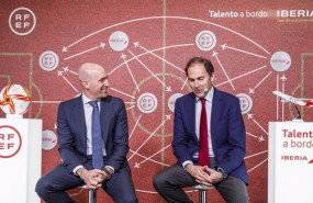 ep en la sede de la federacion en la ciudad deportiva de las rozas luis rubiales presidente de la