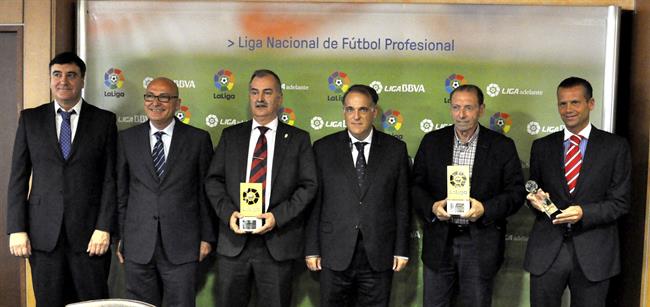 Enrique Castro 'Quini', Germán Andueza, Muñiz Fernández,Javier Tebas | EUROPA PRESS ep enrique castro quini german andueza muniz fernandezjavier tebas