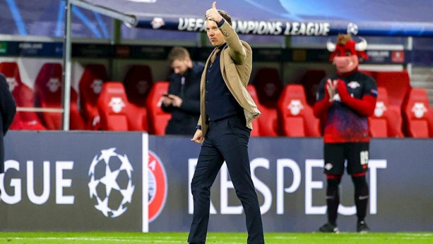 ep julian nagelsmann durante el partido de la champions entre el leipzig y el tottenham