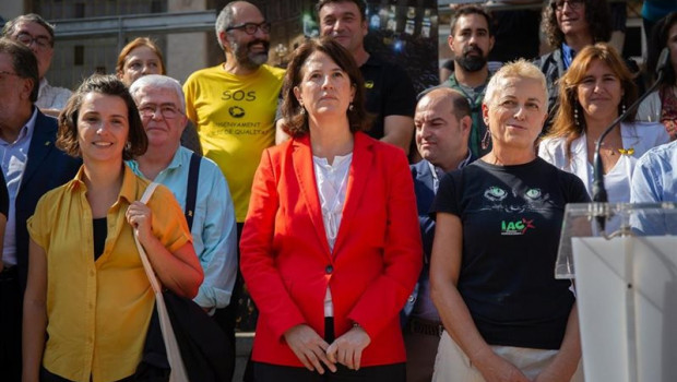 ep la presidenta de la anc asamblea nacional catalana elisenda paluzie centro durante el acto de
