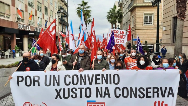 ep manifestacion en vigo de los trabajadores del sector de la conserva