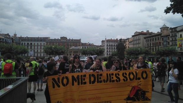ep manifestacionpamplonafavor de unas fiestasmaltrato animal