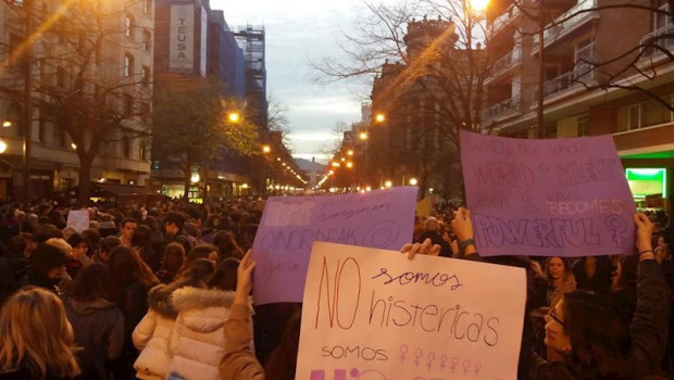 ep menifestacion feminista del 8-m de bilbado de hace un ano