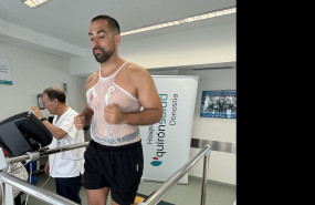 esteban salinas realizando la prueba de esfuerzo 