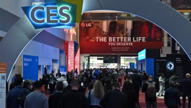 ep archivo   arco de entrada a la feria ces 2022 en las vegas eeuu