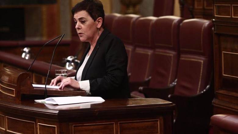 Archivo - La portavoz parlamentaria de EH Bildu, Mertxe Aizpurua, interviene en una sesión de Control al Gobierno en el Congreso | EUROPA PRESS/E. Parra. POOL - Europa Press ep archivo la portavoz parlamentaria de eh bildu mertxe aizpurua interviene en una sesion de