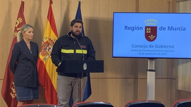 ep el jefe del ejecutivo murciano fernando lopez miras que ha presidido la rueda de prensa posterior